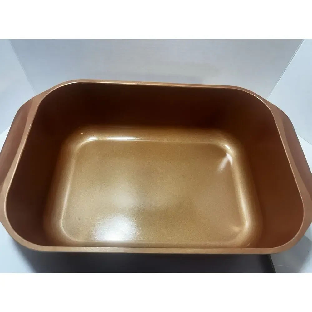 Copper Chef Wonder Cooker XL Grill & Roaster Pan Set With Lid. No Basket!